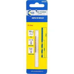 Сверло по металлу титановое HSS-TIN DIN-338 (2 шт; 1х12х34 мм) МастерАлмаз 10501503