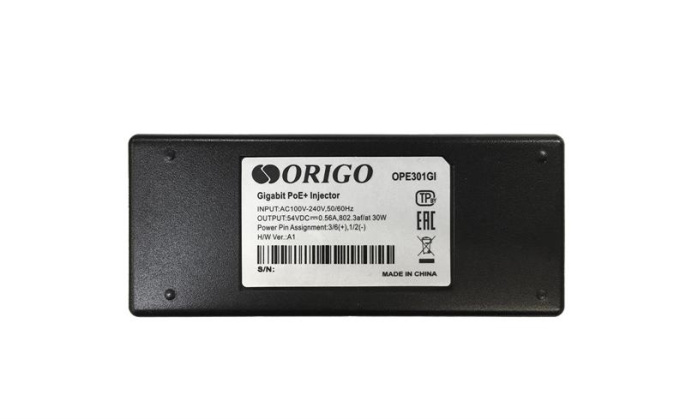 Инжектор PoE ORIGO OPE301GI 10/100/1000BASE-T 30Вт 100-240В (АС) [ope301gi/30w/a1a]