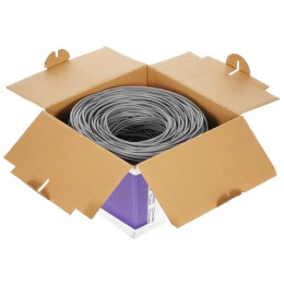 5bites Кабель US6575-305A витая пара UTP / SOLID / 6CAT / 23AWG / CCA / PVC / GREY / 305M