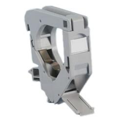 Hyperline FP-IE-DIN-KJ-1-GY Крепление для Keystone Jack на DIN-рейку в распределительные щиты для промышленных решений, без боковых крышек, ширина 18 мм