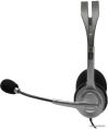 Наушники с микрофоном Logitech H110 темно-серый/черный 1.8м накладные оголовье 981-000472/981-000271