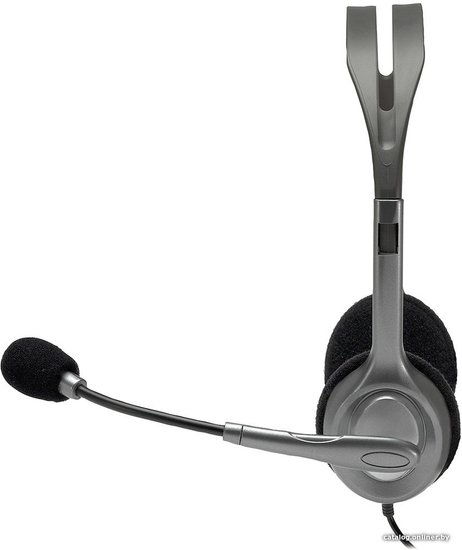 Наушники с микрофоном Logitech H110 темно-серый/черный 1.8м накладные оголовье 981-000472/981-000271