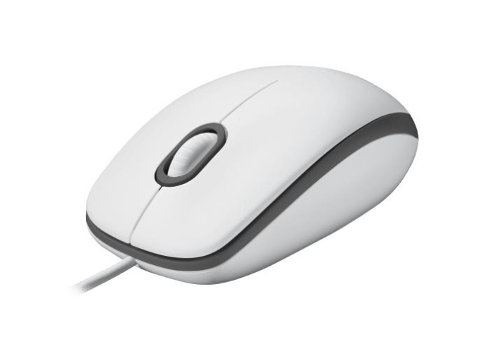 Мышь Logitech M100, оптическая, проводная, USB, белый и черный [910-006764]