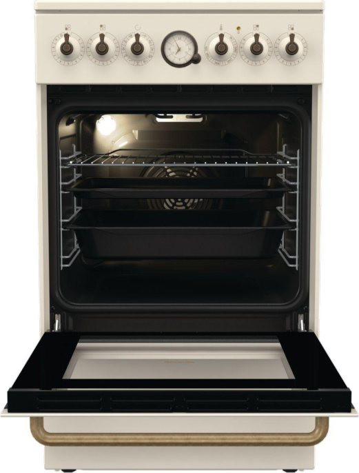 Электрическая плита Gorenje GECS5B70CLI,  стеклокерамика,  без крышки,  бежевый