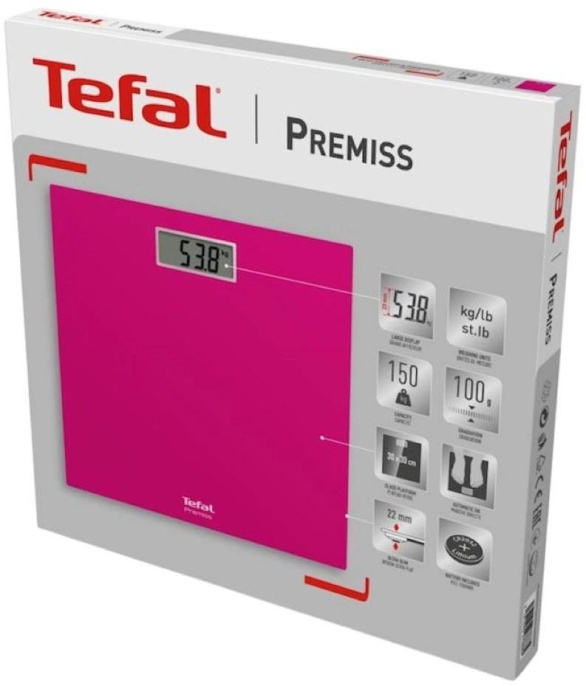 Весы напольные электронные Tefal PP1403V0 макс.150кг розовый