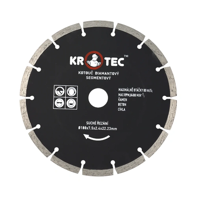 Диск алмазный сегментный (180x22.2 мм) KROTEC 3801004