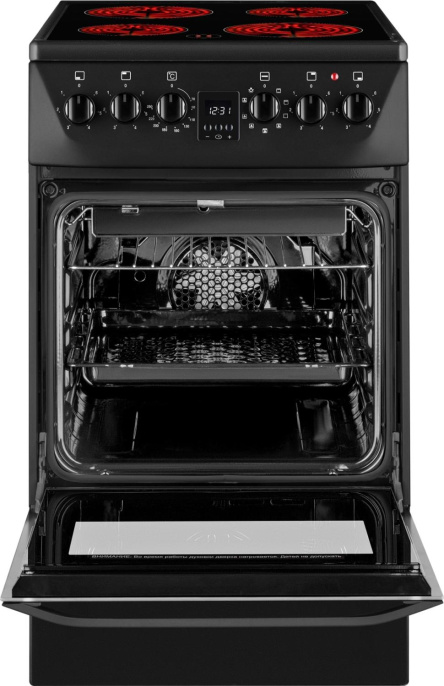 Плита Электрическая Weissgauff WES 2V16 BE черный стеклокерамика без крышки