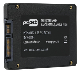 SSD накопитель PC PET PCPS001T2 1ТБ, 2.5", SATA III,  SATA,  oem