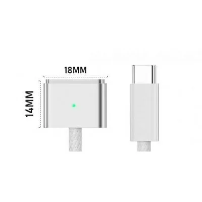 KS-is KS-806gen3-W-2 Кабель для зарядки USB-C M Magsafe 2 F, 2м белый