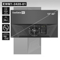 Кронштейн для TV/монитора 13"-34" настенный ExeGate EWM1-3420-01 VESA 75x75, 100x100, макс.нагрузка 20 кг, наклон -8°/+8°, поворот -90°/+90°, расстояние до стены 65-190мм, цвет черный EX297367RUS