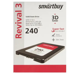 Накопитель SSD Smartbuy 240Gb Revival 3 SB240GB-RVVL3-25SAT3 {SATA3.0, 7mm}