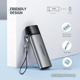 Кардридер UGREEN CM184 50704 USB-C TF + SD Card Reader. Цвет: серый (50704_)