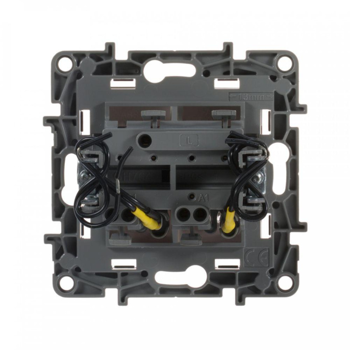 Выключатель Legrand Etika 2-клавишный, с индикацией, установка скрытая, IP20, белый [672204]