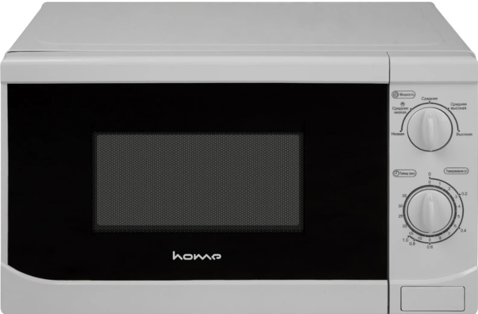 Микроволновая печь Home HMM207AW отдельностоящая, микроволны соло , объем: 20 л, выходная мощность микроволн: 700 Вт, управление: механическое, 5 режимов мощности, цвет: белый