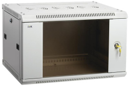 Шкаф коммутационный ITK Linea W (LWR3-12U64-GF) настенный 12U 600x450мм пер.дв.стекл 90кг серый 350мм 29кг 200град. 635мм IP20 IK08 сталь