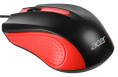 Мышь проводная Acer OMW012, оптическая, USB, 1200dpi, черный и красный [zl.mceee.003]