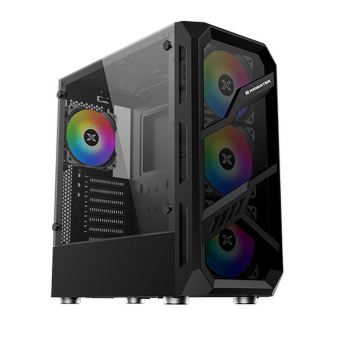 Корпус Xigmatek Lamiya EN40016 ATX, USB3.0x1+USB2.0x2, Front & Left TG, 4PCS X24A Fan, Galaxy II Fan Control Box & Remote 748113