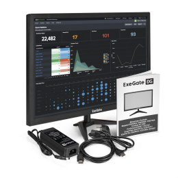 Монитор 27" ExeGate EB2700A EX297312RUS (VA LED Grade A+, FHD, 1920x1080@75Гц, 16:9, 200cd/m2, 3000:1, 178°/178°, 5ms, D-Sub, HDMI, Flicker-free, кабель HDMI 1.5м, VESA, регулировка наклона (tilt), черный)