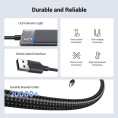 Хаб UGREEN CM653 15548 4-Port USB-A Hub. Цвет: черный
