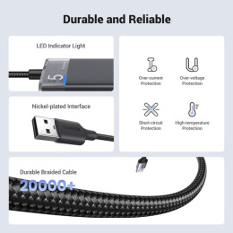 Хаб UGREEN CM653 15548 4-Port USB-A Hub. Цвет: черный