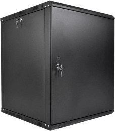 Шкаф коммутационный ЦМО ШРН-Эконом ШРН-Э-18.350.1-9005 настенный 18U 600x350мм пер.дв.металл 85кг черный 300мм 21.69кг 180град. 878мм IP20 металл