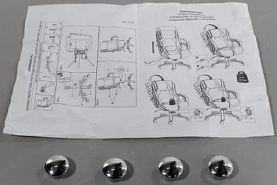 7015966 Офисное кресло Chairman 402 кожа+кож.зам. чёрная