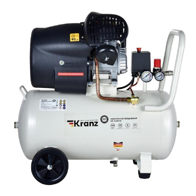 Kranz KR-16-1153 Компрессор воздушный KR-2200/50, 2200Вт, 400 л/мин, 50л