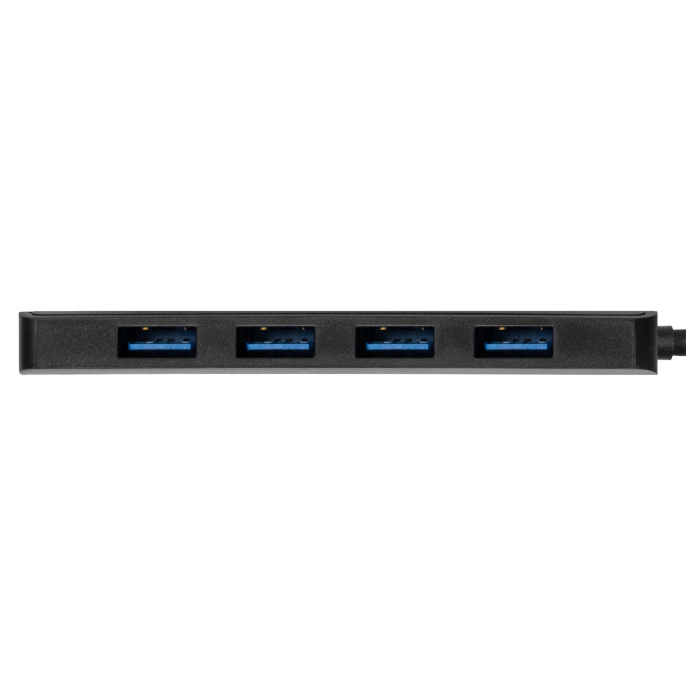 USB-Хаб (концентратор) 4-в-1 ExeGate DUB-4CP/1 (кабель-адаптер USB Type C --> 4xUSB3.0, доп. разъем USB Type-C для подключения источника питания, Plug&Play, черный) EX293986RUS