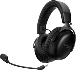 Гарнитура игровая HYPERX Cloud III S Wireless, для компьютера и игровых консолей, мониторные, беспроводные/Bluetooth/USB, черный [a59yzaa]
