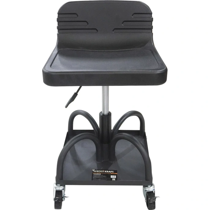 Стул рабочий WIEDERKRAFT для автослесаря, детейлинга с лотком для инструмента WDK-86018
