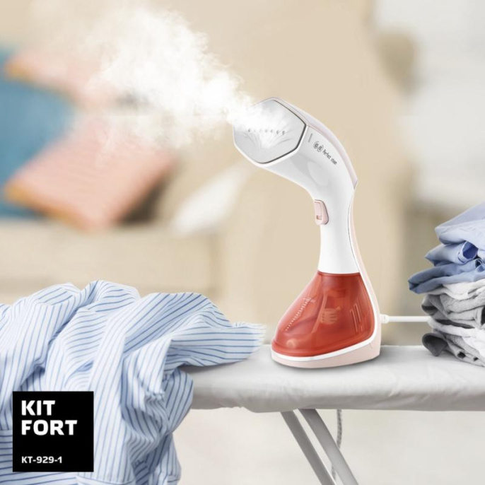 Отпариватель ручной KitFort КТ-929-1 коричневый  / белый