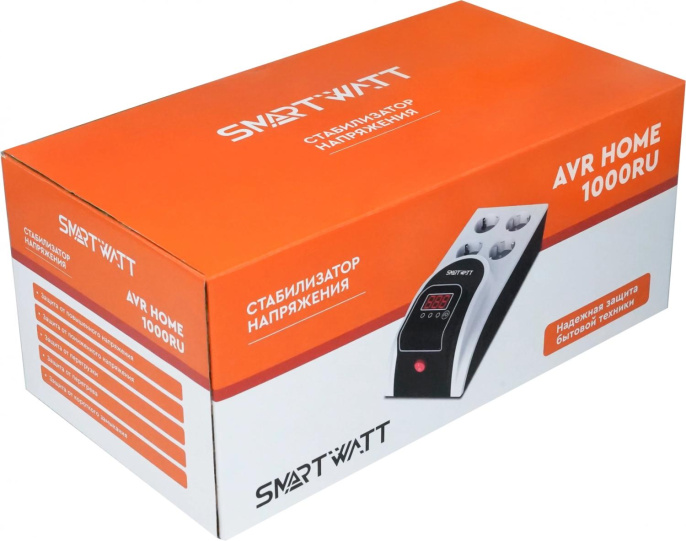Стабилизатор напряжения SMARTWATT AVR Home 1000RU белый [4512020110001]