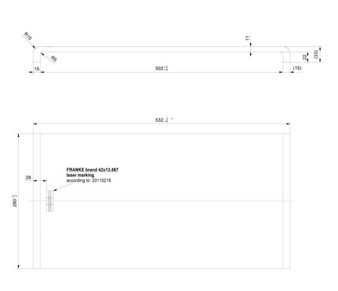 Разделочная доска Franke 112.0595.334/ Best, Разделочная доска, бамбук