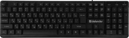 Клавиатура Defender Symbol HB-559 45559 стандартная для ПК, мембранная, пластик, интерфейс подключения - USB-A, кириллица: да, цвет черный