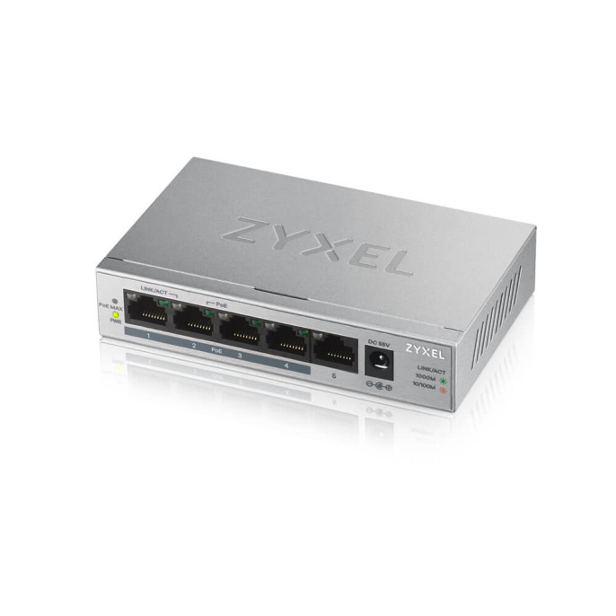 Коммутатор ZYXEL GS1005HP-EU0101F, неуправляемый