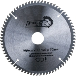 Диск пильный по ламинату и алюминию (190х30/20 мм; 72TPI) Pilorama 511972