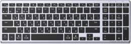 Клавиатура беспроводная UGREEN KU005 15956 2.4GHz Bluetooth5.0 Ultra Slim Wireless Keyboard. Цвет: серебристый