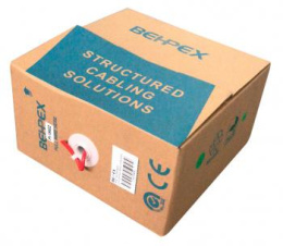 Кабель сетевой UTP 4 пары cat.5E solid 0.45мм CCA 305м красный BEHPEX