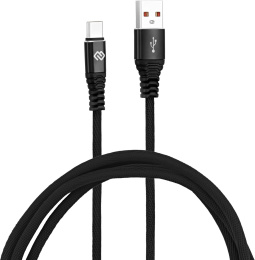 Кабель Digma USB Type-C (m) -  USB (m),  2м,  3A,  черный [dg-usba-с-2m-27w]