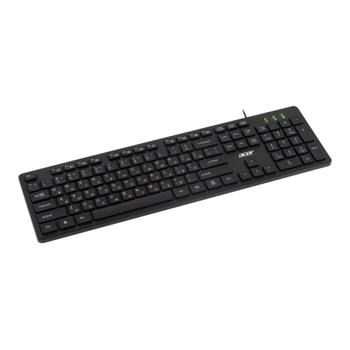 Клавиатура Acer OKW122, проводная, USB, мембранная, черный [zl.kbdee.00c]