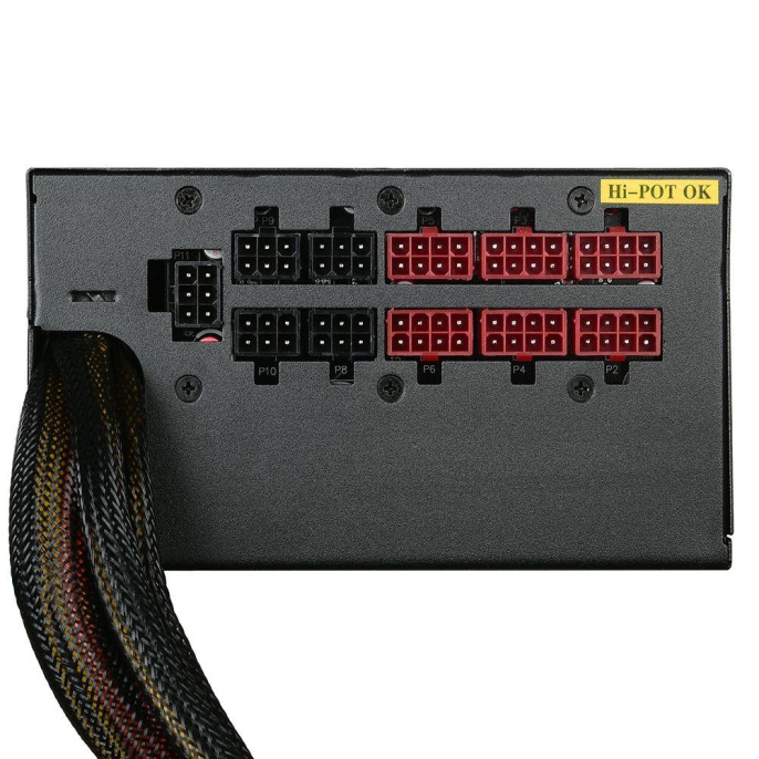 Блок питания ACD PUO1050V-G 1050W 80+ Gold, Modular, 20+4 PIN,CPU(4+4)PIN*1, CPU8PIN*1, PCI-E(6+2)P*6, HDD*5, FDD*1, SATA*12, RLT{2} (550694)
