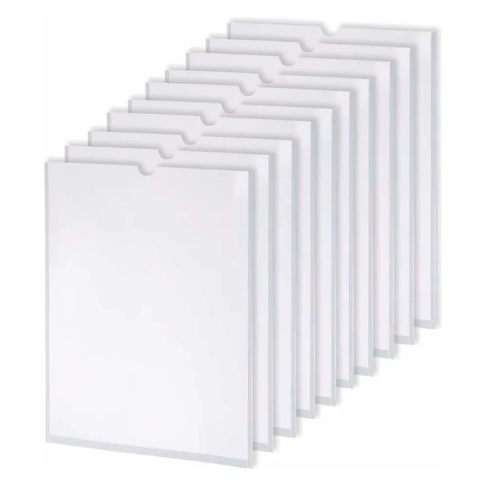 Информационные самоклеящиеся карманы Staff А4, вертикальные, комплект 10 шт, ПЭТ, 0.3 мм 291280