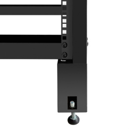 Стойка ExeGate EOR2-24U.1000.BLACK (открытая телекоммуникационная 19", 24U, двухрамная, усиленная, с роликовыми опорами, раздвижная, В1255хШ600х Г(550-790) мм, цвет черный RAL 9004) EX301162RUS