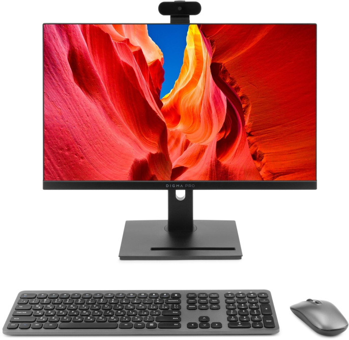 23.8" Моноблок DIGMA PRO Vision Full HD, Intel Core i3 1215U, 8ГБ DDR4, 256ГБ SSD,  Windows 11 Pro, черный [dm23p3-8cxw03]