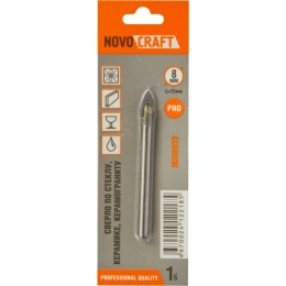 Сверло по стеклу и керамике в блистере FLAT (8х72 мм) Novocraft GD08072