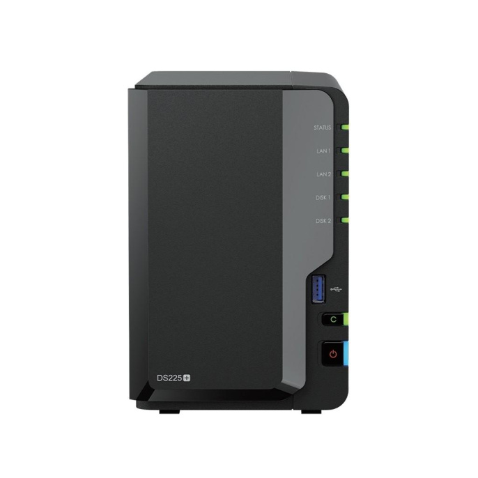 Сетевое хранилище NAS Synology DS225+ 2-bay настольный Celeron J4125