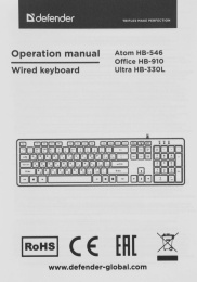Клавиатура Defender Office HB-910, проводная, USB, мембранная, черный [45910]