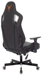 БЮРОКРАТ Кресло игровое Knight Outrider черный ромбик экокожа с подголов. крестов. металл