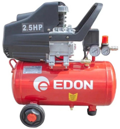 Компрессор поршневой Edon OAC-25/1600 масляный 198л/мин 25л 1600Вт красный