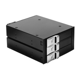Корзина для HDD ExeGate HS335-01 универсальная, на 3*3,5" SATA/SAS HDD, занимает 2*5,25" отсека, RTL EX264639RUS